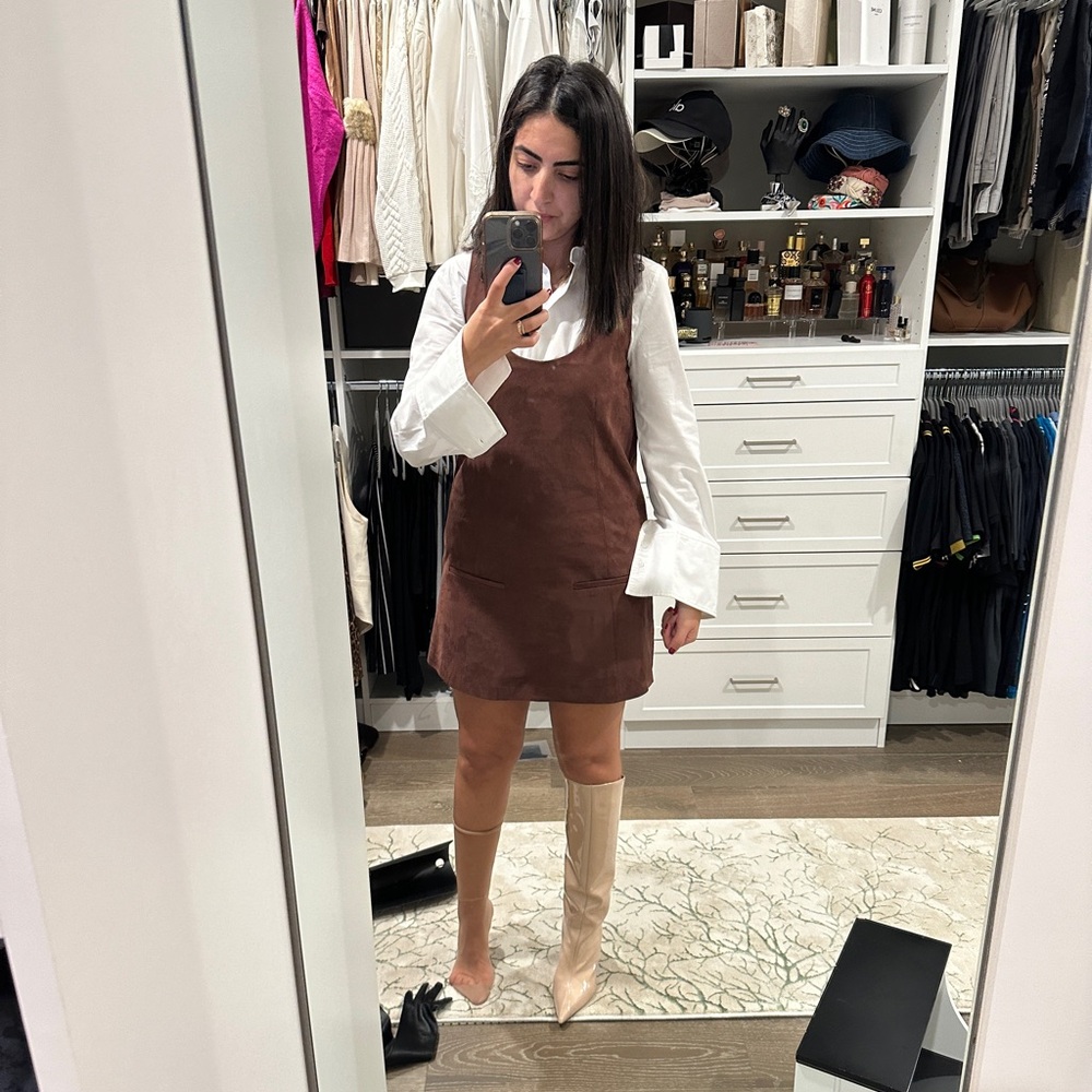 Zara faux suede dress